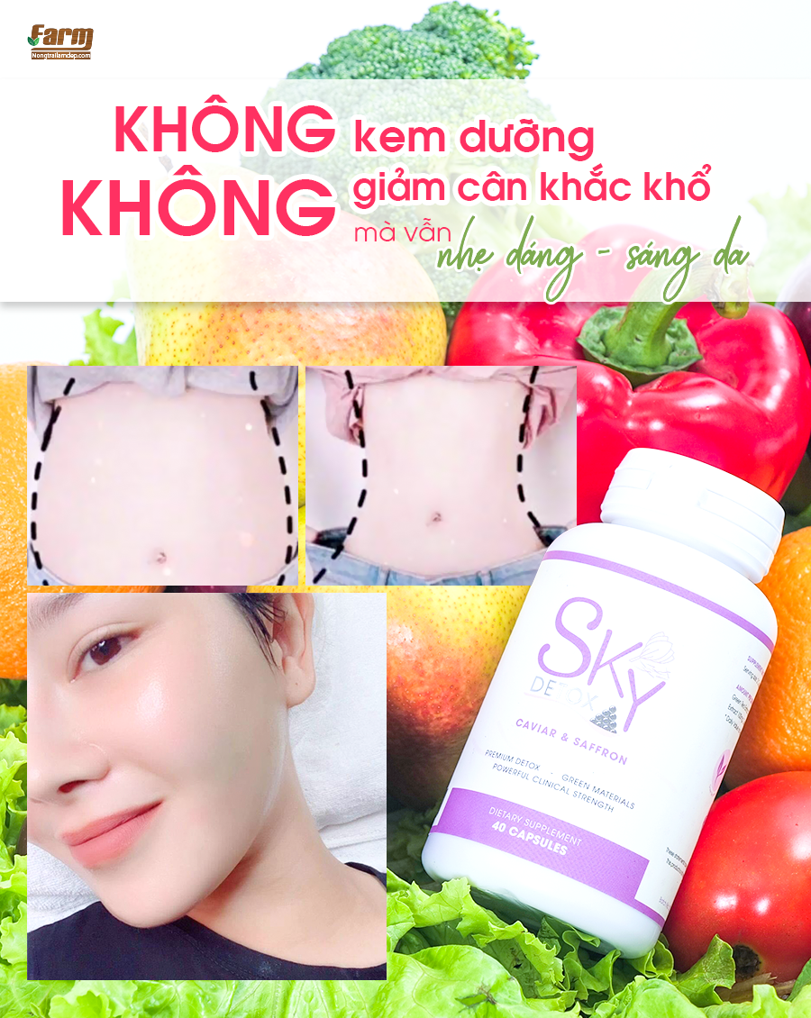 Viên uống Sky Detox là sự lựa chọn hoàn hảo cho việc thanh lọc cơ thể và giảm mỡ bụng