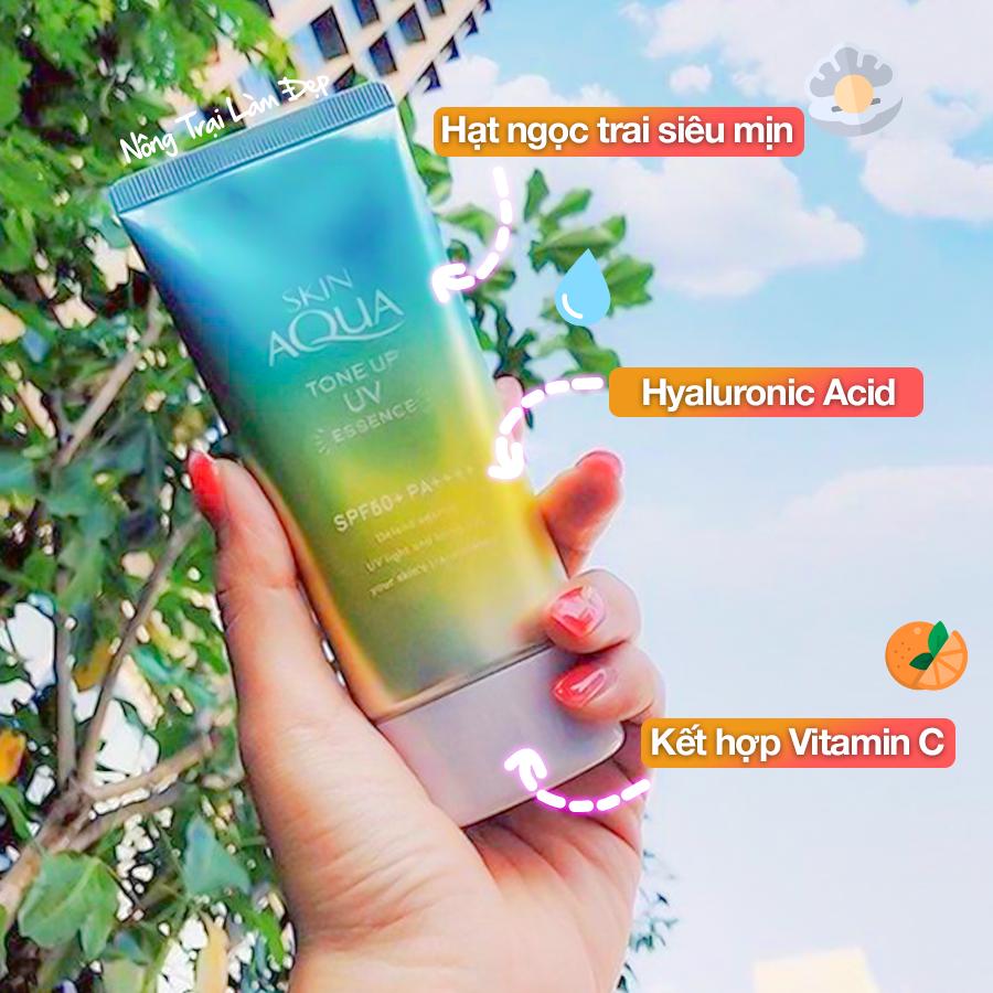 Skin Aqua Tone Up Mint Green sở hữu các thành phần cực kì lành tính