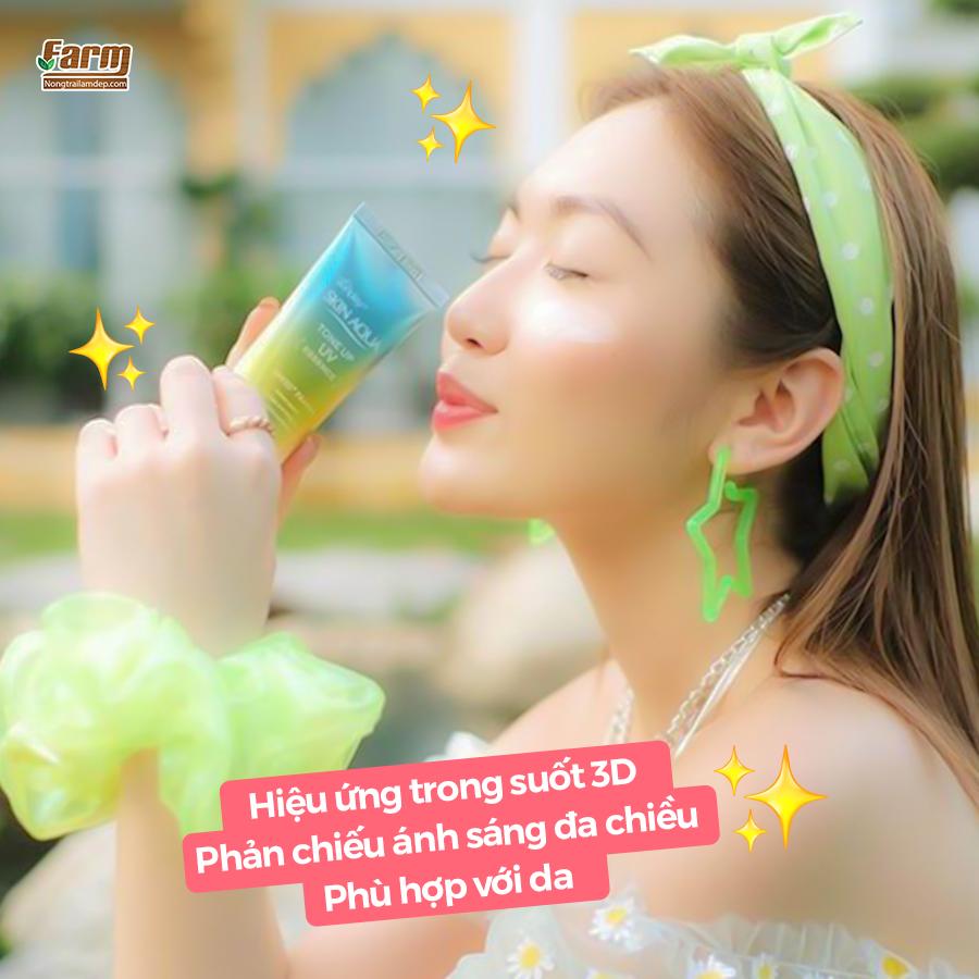 Skin Aqua Tone UP Mint Green với khả năng chống nắng tuyệt vời