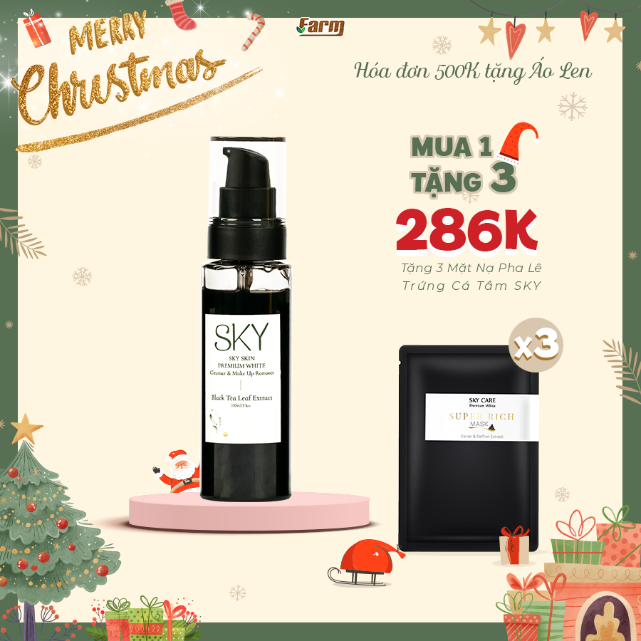 SỮA RỬA MẶT TRÀ ĐEN SKY MUA 1 TẶNG 3