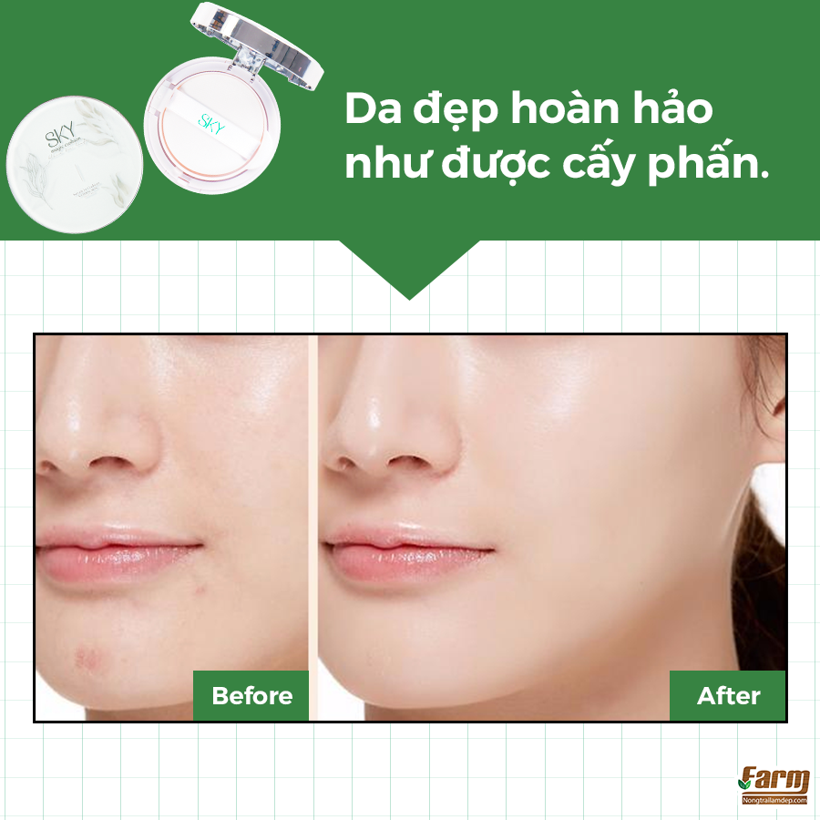 phấn hơi sương serum trà đen sky 9