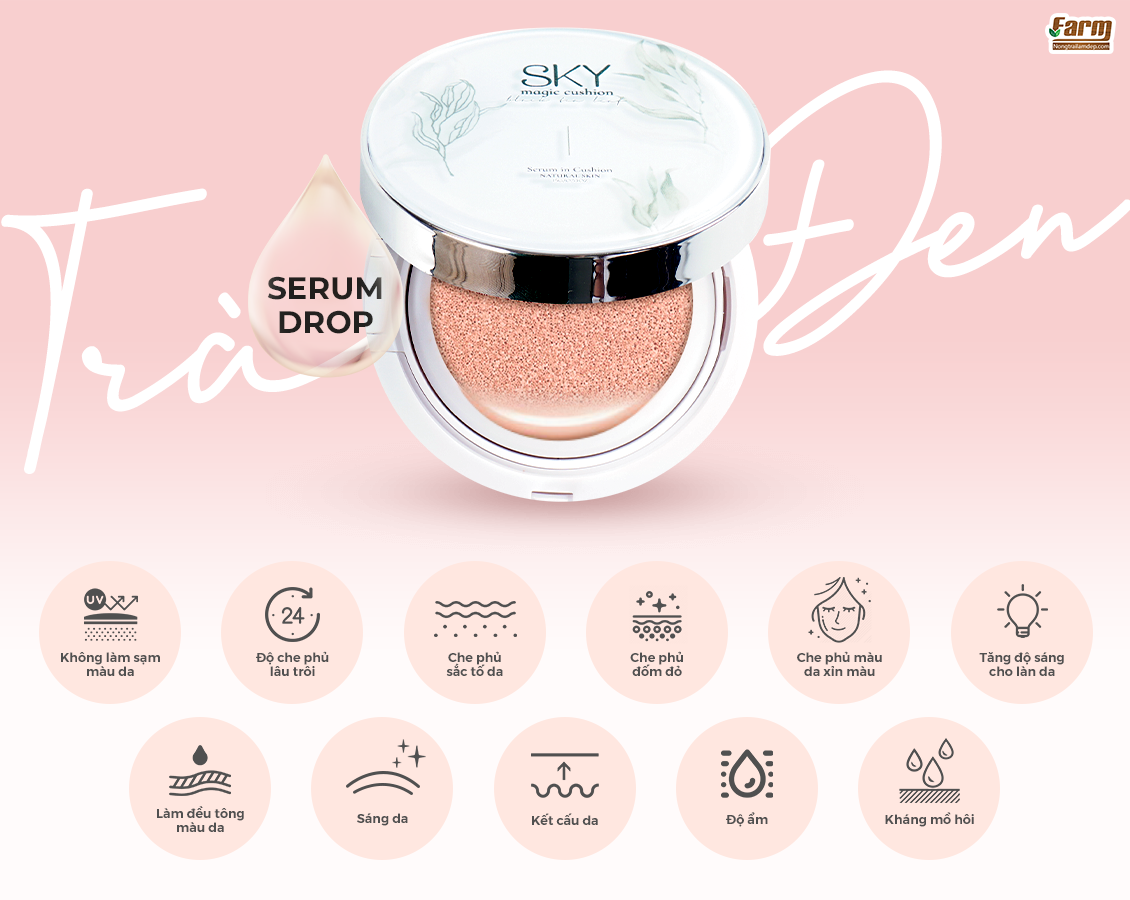 phấn hơi sương serum trà đen sky 6