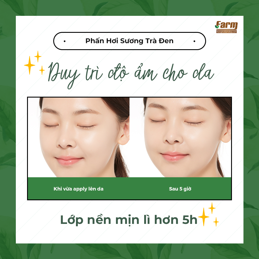 phấn hơi sương serum trà đen sky 8