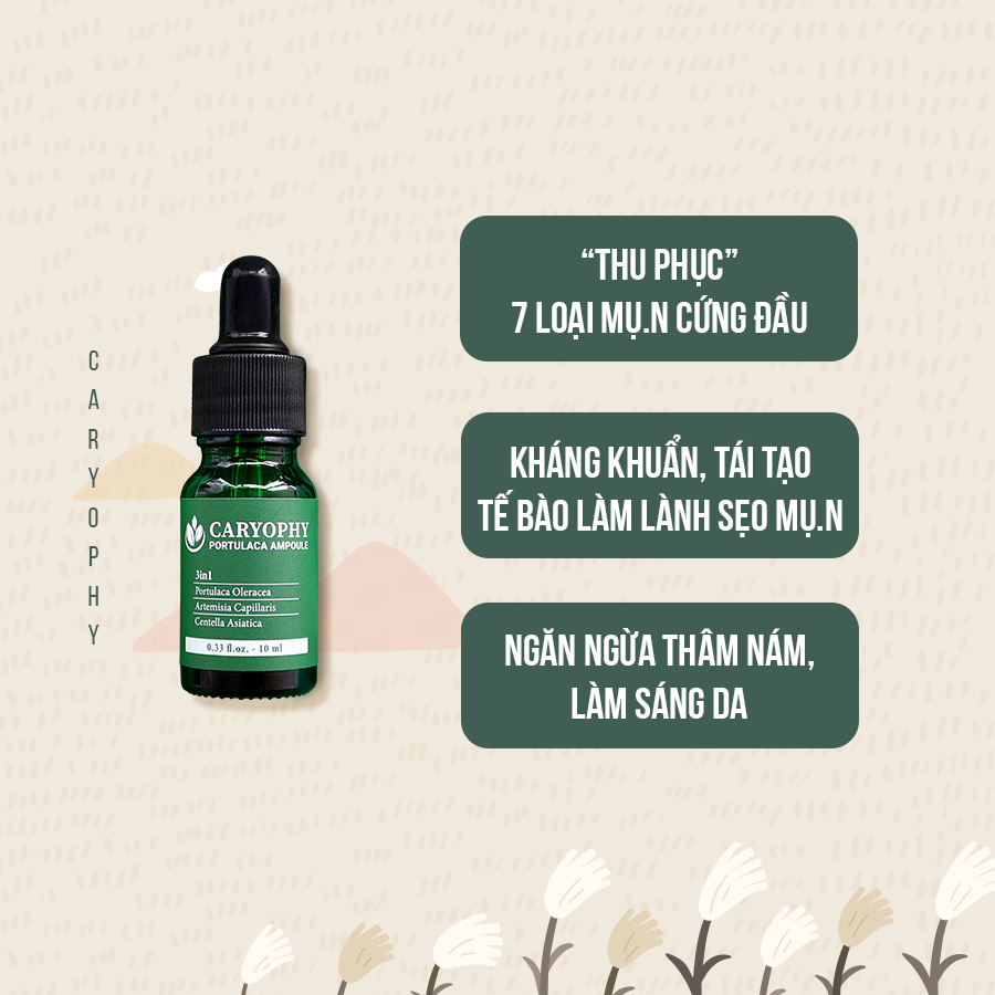 Serum đặc trị các loại mụn Caryophy Portulaca Ampoule