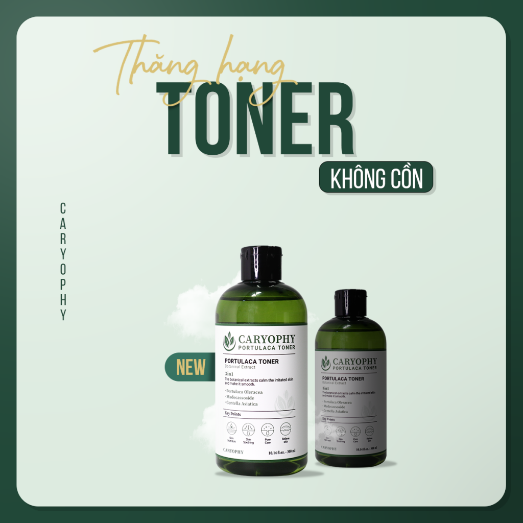 Toner trị mụn siêu đỉnh Caryophy Portulaca