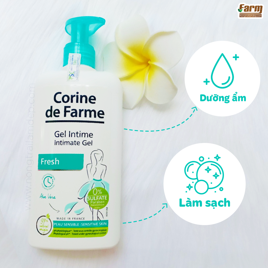 Reviews chi tiết 2 dòng Gel vệ sinh Corine de Farme Intimate