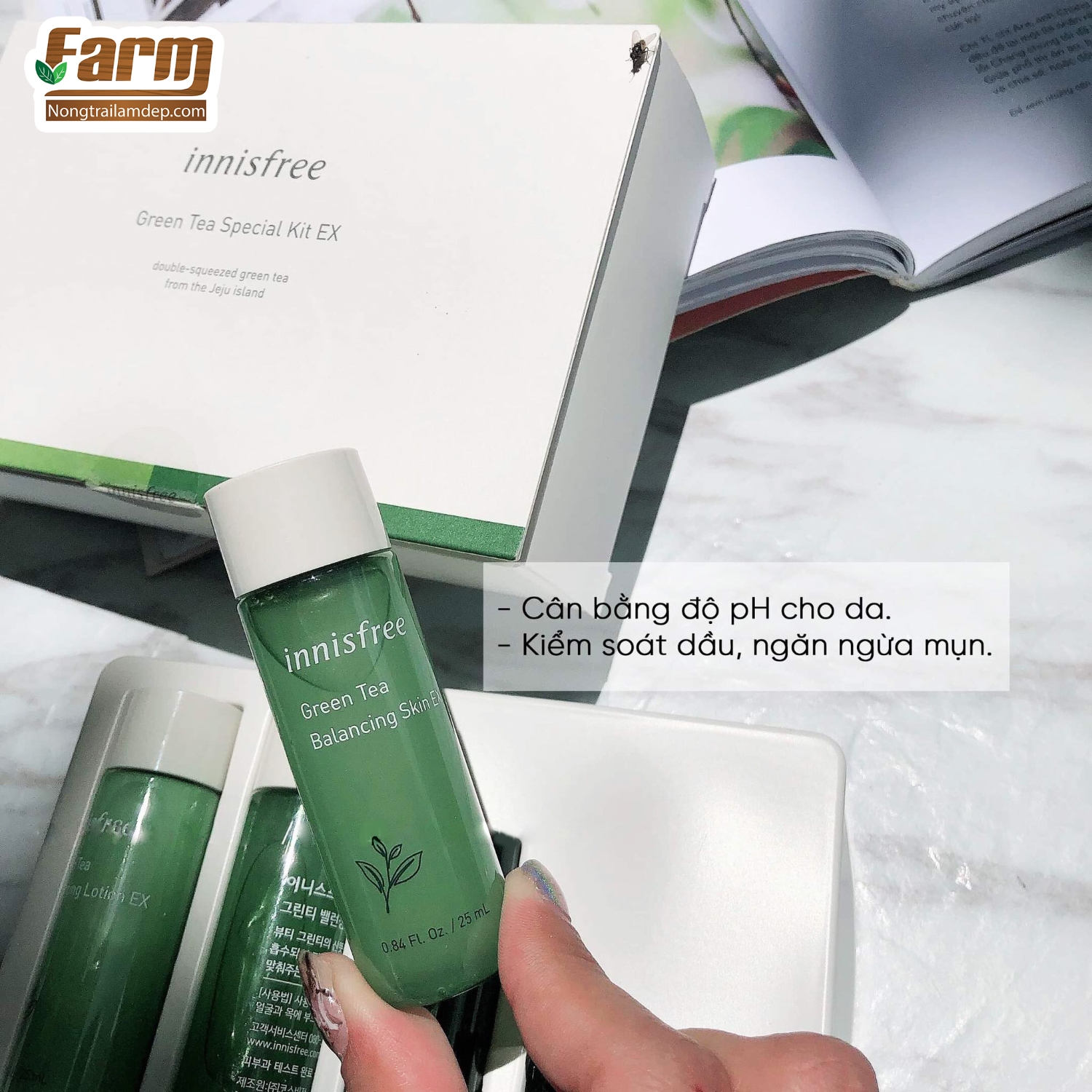 Bộ Dưỡng Da Trà Xanh 4 món Innisfree Green Tea Special Kit 3