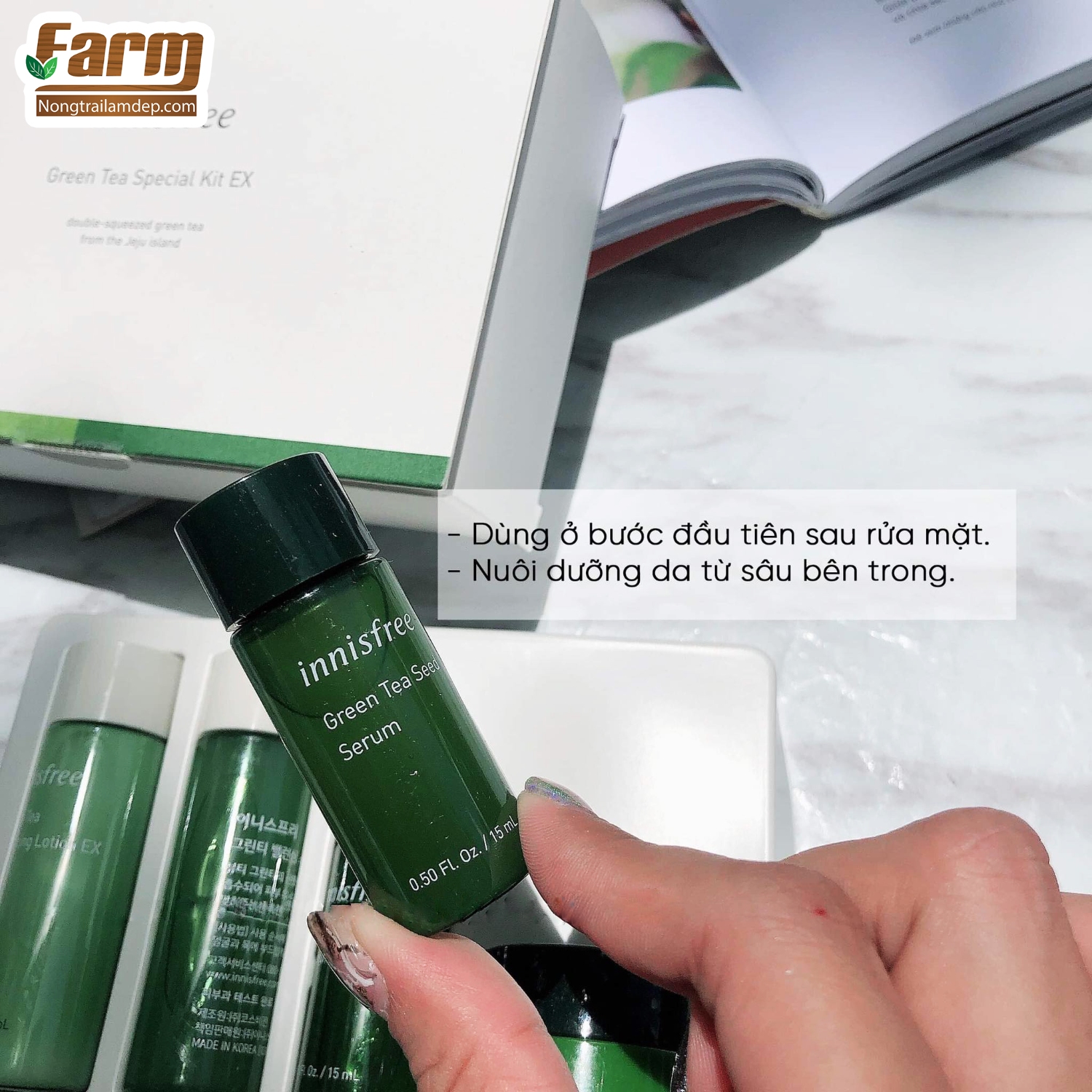 Bộ Dưỡng Da Trà Xanh 4 món Innisfree Green Tea Special Kit 6