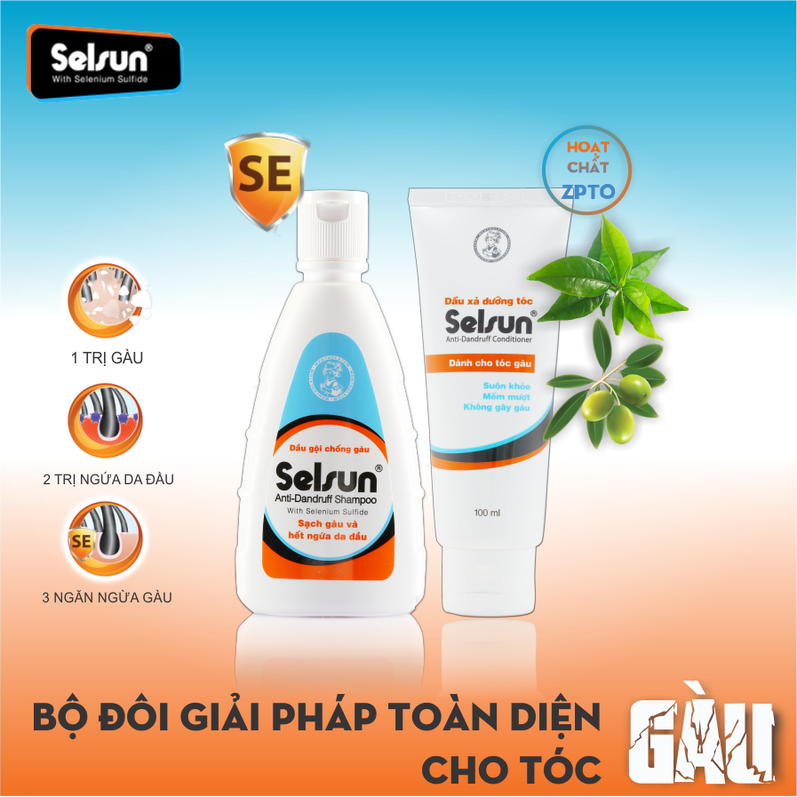 Combo Gội Xả Đặc Trị Gàu Selsun 