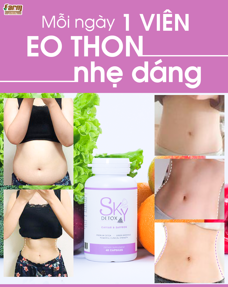 Viên uống giảm cân và thải độc SKY DETOX