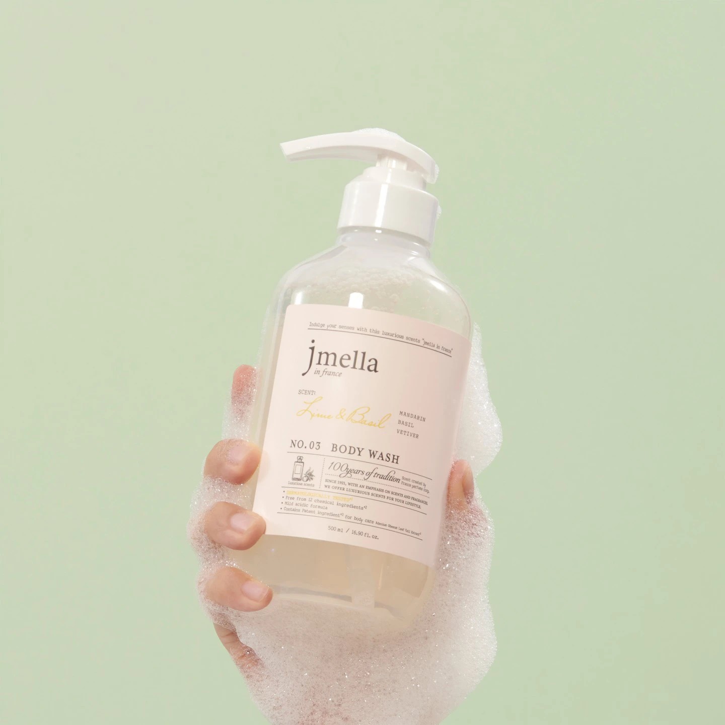 Sữa Tắm Dưỡng Ẩm Hương Nước Hoa Jmella In France Sparkling Rose Body Wash 500ml
